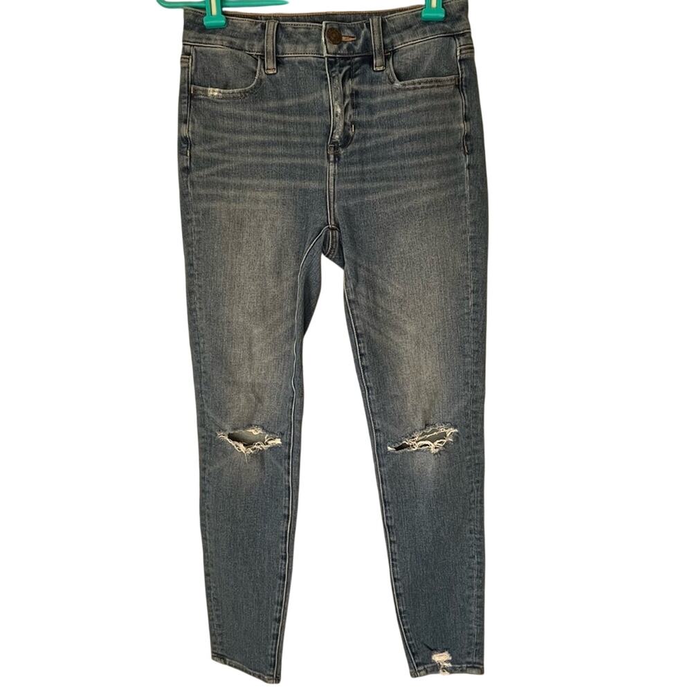American Eagle The Dream Jean High Rise Distressed Jegging Size 0 Short